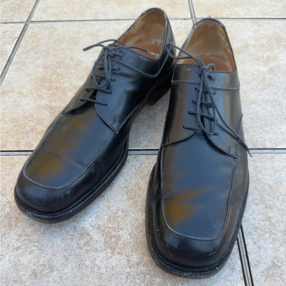 Salvatore Ferragamo Black Leather Oxfords